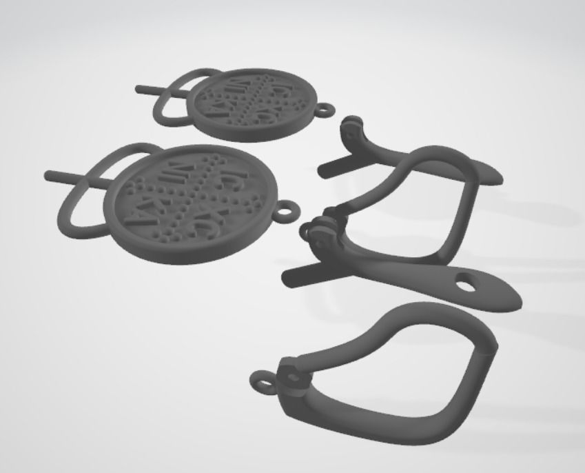 earrings 3D print model_13