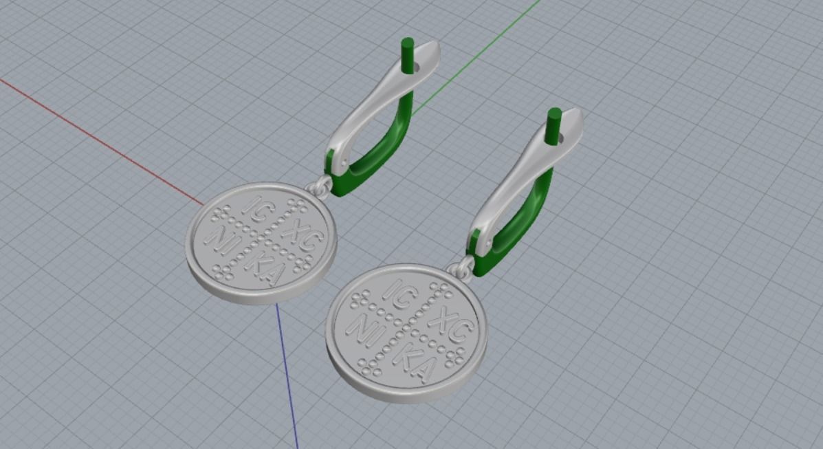 earrings 3D print model_7