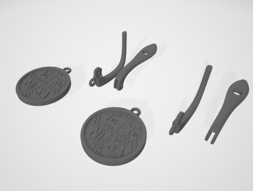 earrings 3D print model_5