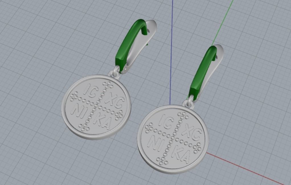 earrings 3D print model_6