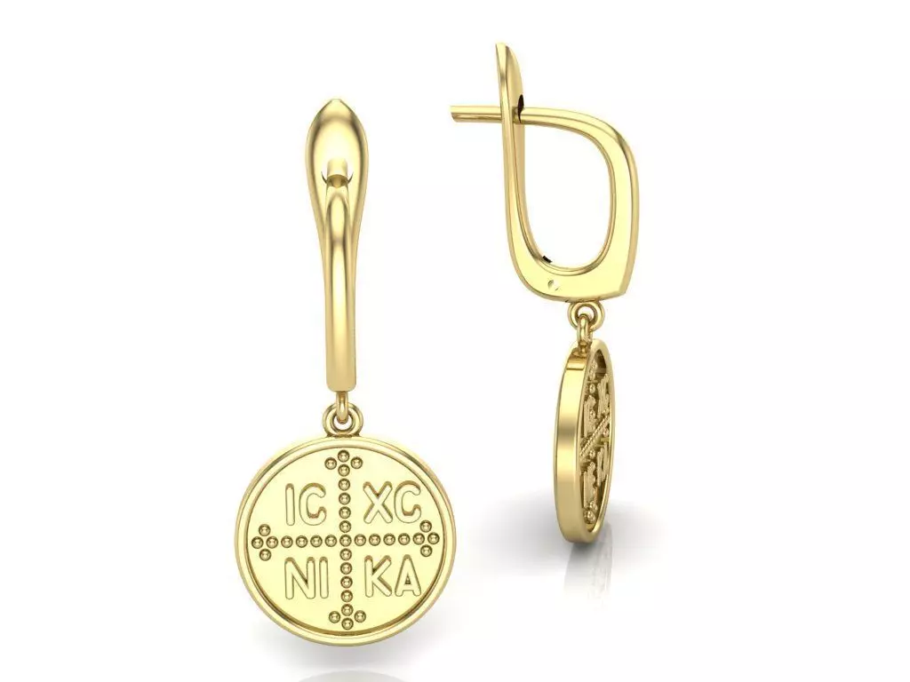 earrings 3D print model_0