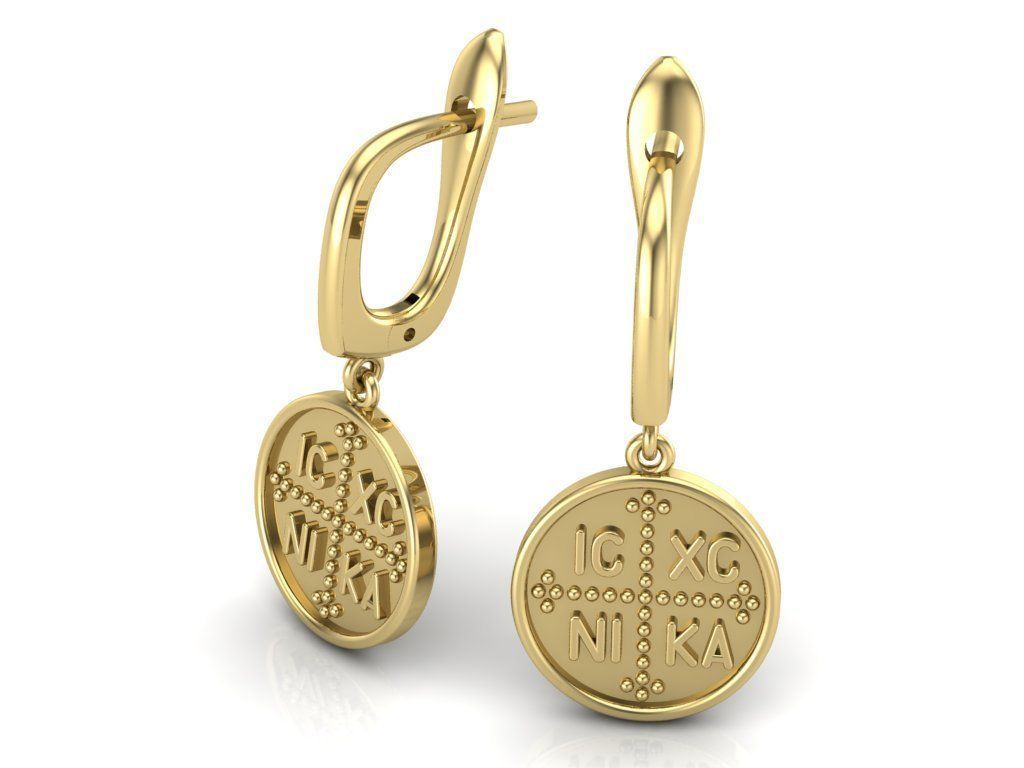 earrings 3D print model_3