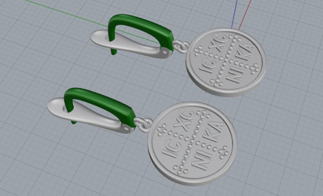 earrings 3D print model_9