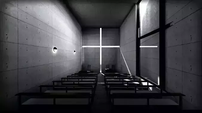Lumion file - Church of the Light - Tadao Ando 3D model