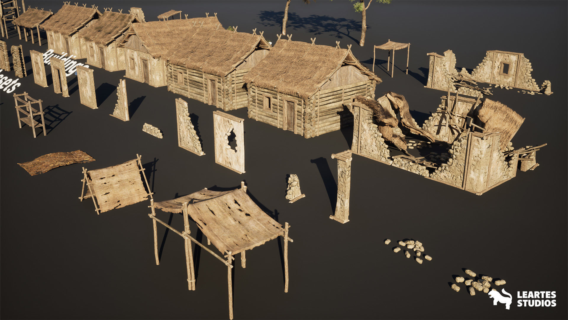 Bandit Valley Village Low-poly 3D model_15