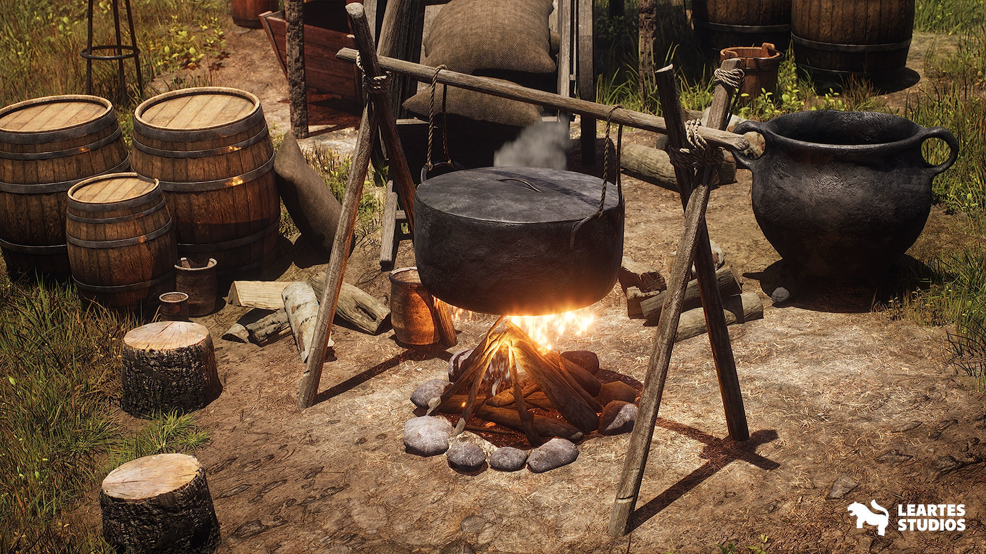 Bandit Valley Village Low-poly 3D model_11