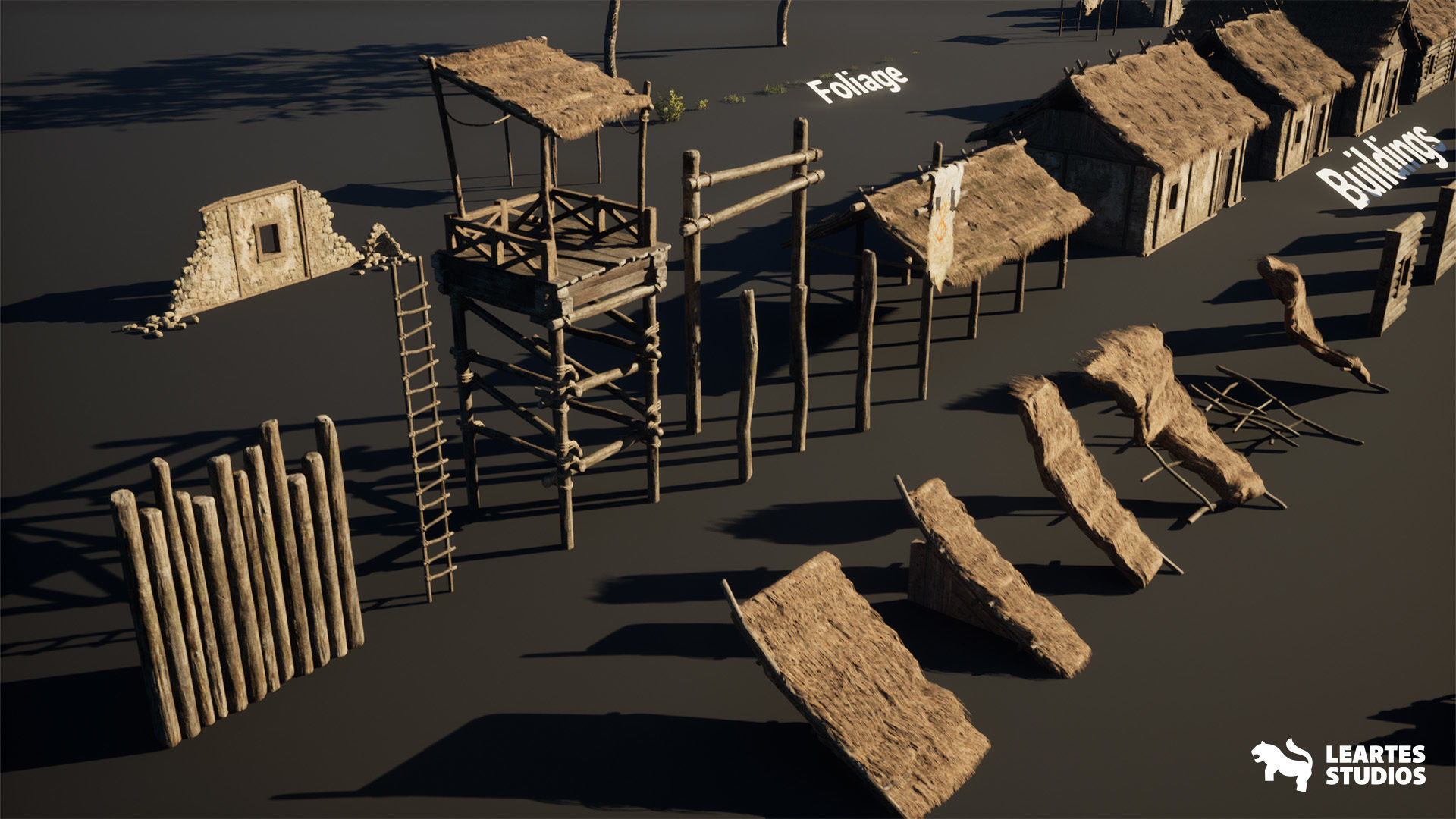 Bandit Valley Village Low-poly 3D model_16