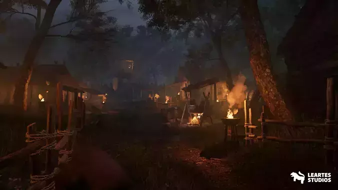 Bandit Valley Village Low-poly 3D model