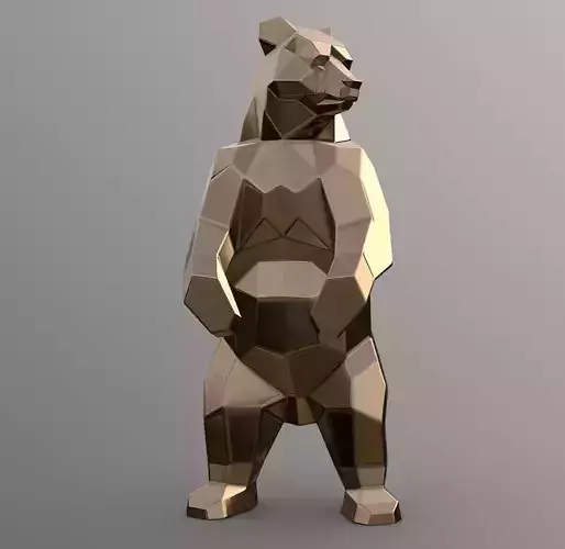 Grizzly bear 3D print model