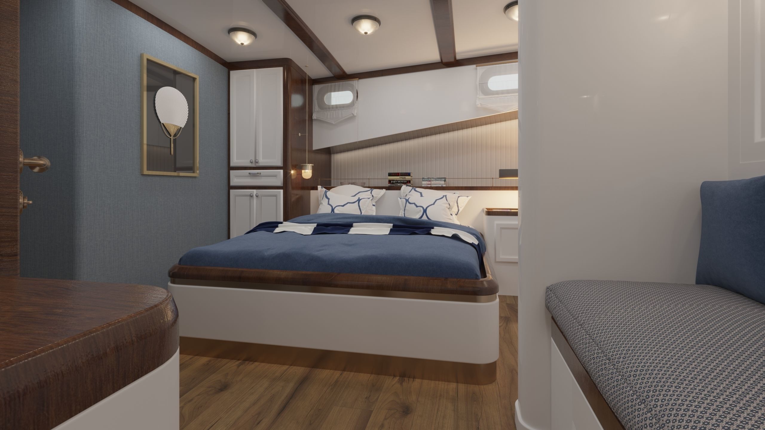 Boat 3d Model L1 Master Cabin-Bridge and Saloon-Passenger Cabin 3D model_4