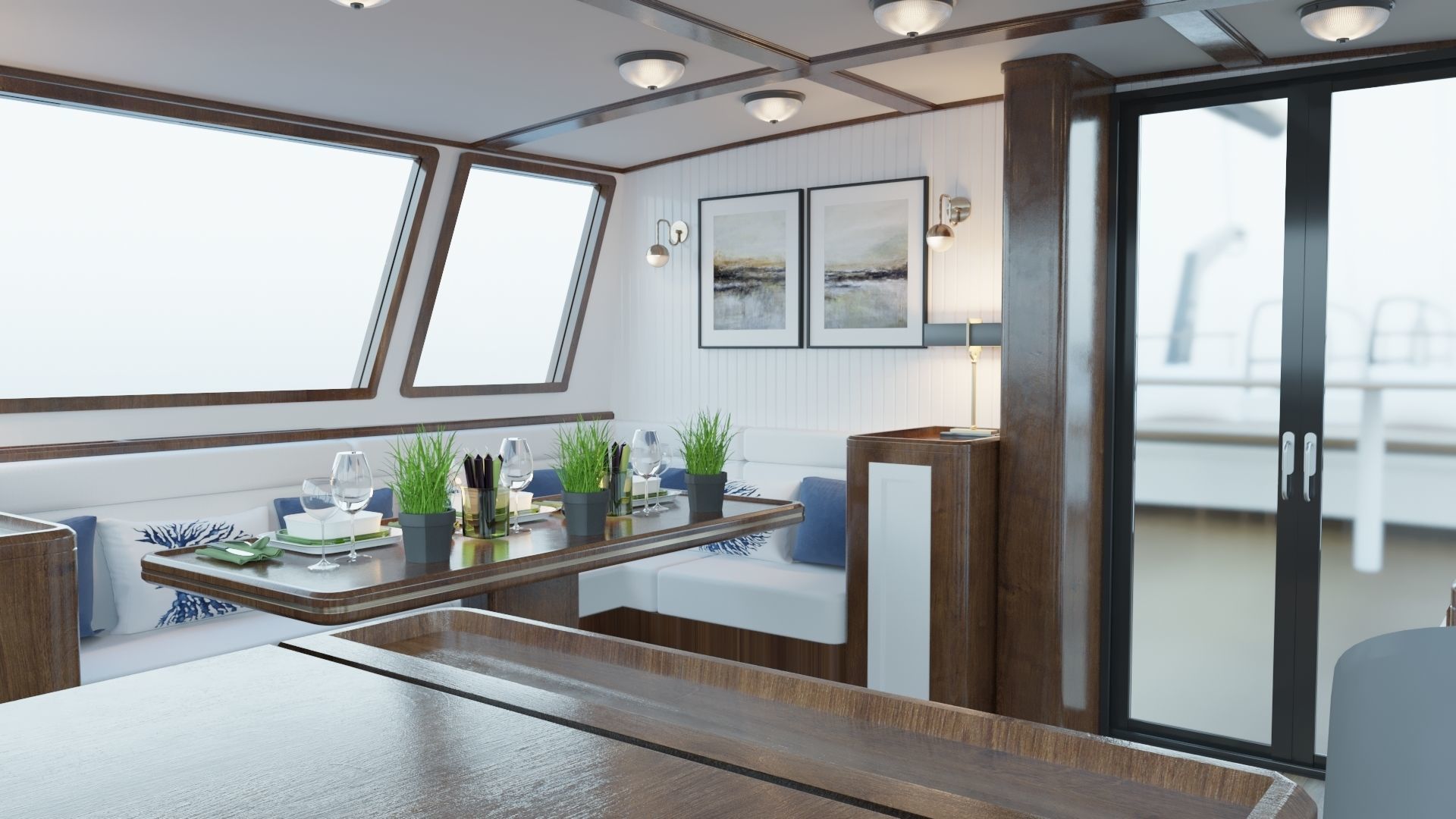 Boat 3d Model L1 Master Cabin-Bridge and Saloon-Passenger Cabin 3D model_5