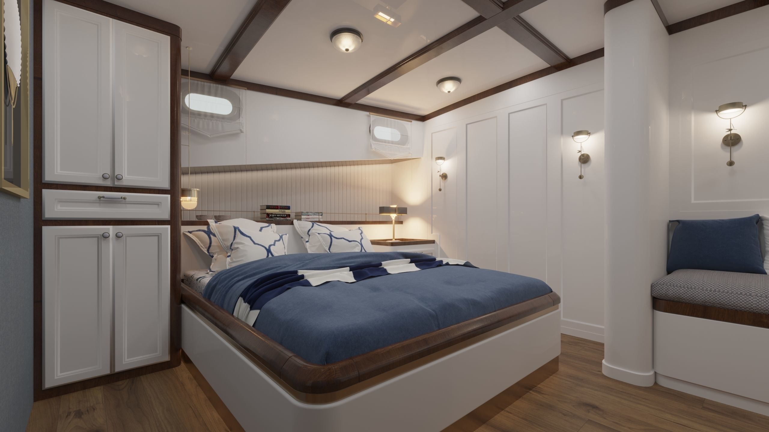 Boat 3d Model L1 Master Cabin-Bridge and Saloon-Passenger Cabin 3D model_2