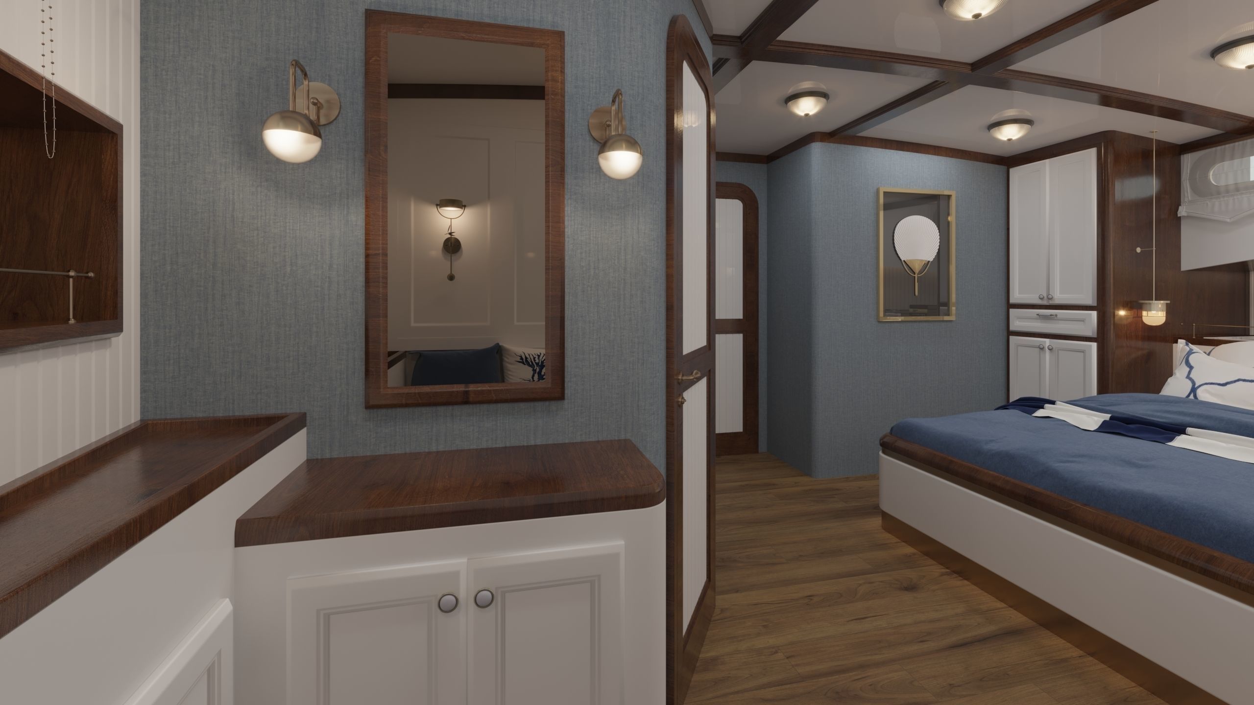 Boat 3d Model L1 Master Cabin-Bridge and Saloon-Passenger Cabin 3D model_8