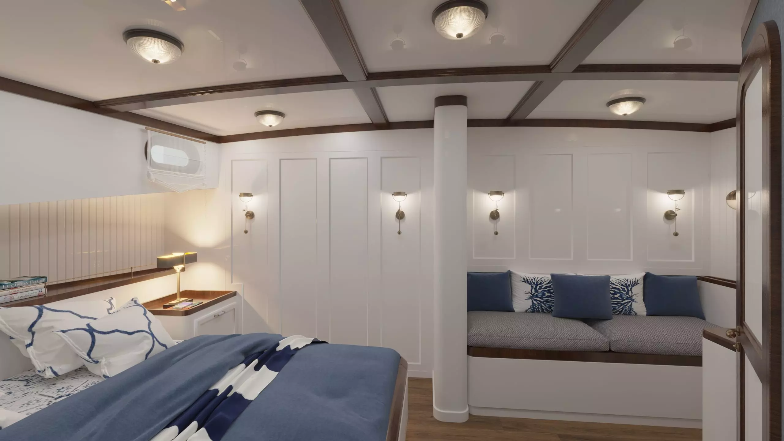 Boat 3d Model L1 Master Cabin-Bridge and Saloon-Passenger Cabin 3D model_0