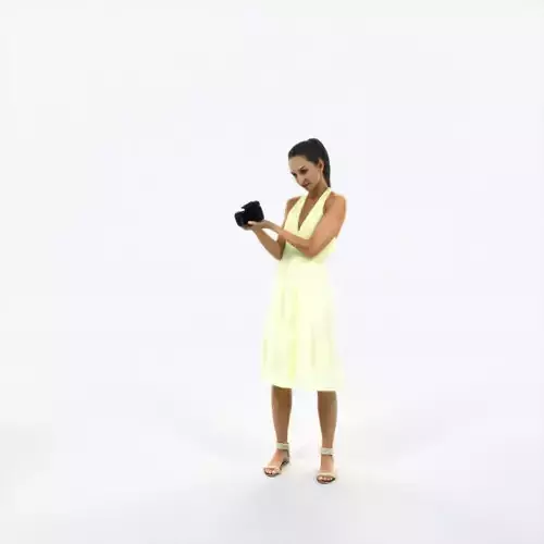 Mirage 13L Summer Camera Photographer Casual Woman Low-poly 3D model