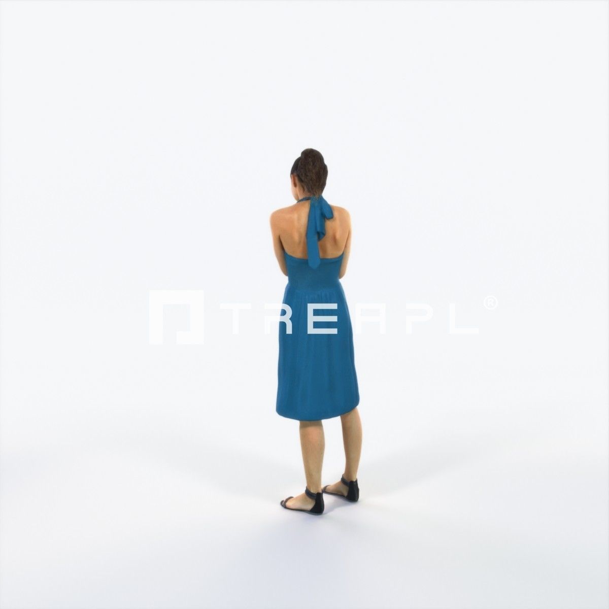 Mirage 13K Summer Camera Photographer Casual Woman Low-poly 3D model_5