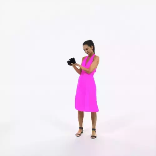 Mirage 13I Summer Camera Photographer Casual Woman Low-poly 3D model