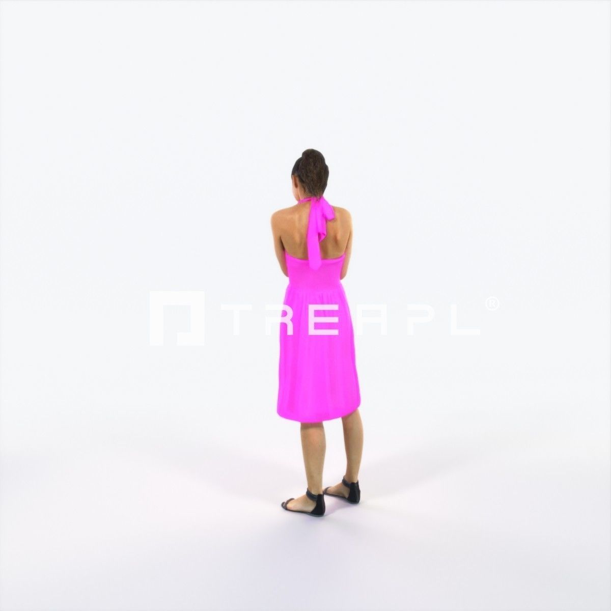 Mirage 13I Summer Camera Photographer Casual Woman Low-poly 3D model_5
