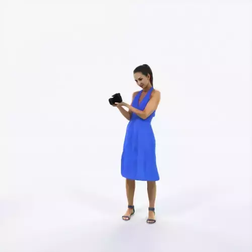 Mirage 13H Summer Camera Photographer Casual Woman Low-poly 3D model