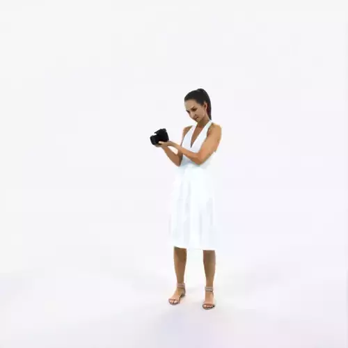 Mirage 13D Summer Camera Photographer Casual Woman Low-poly 3D model