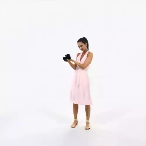 Mirage 13A Summer Camera Photographer Casual Woman Low-poly 3D model