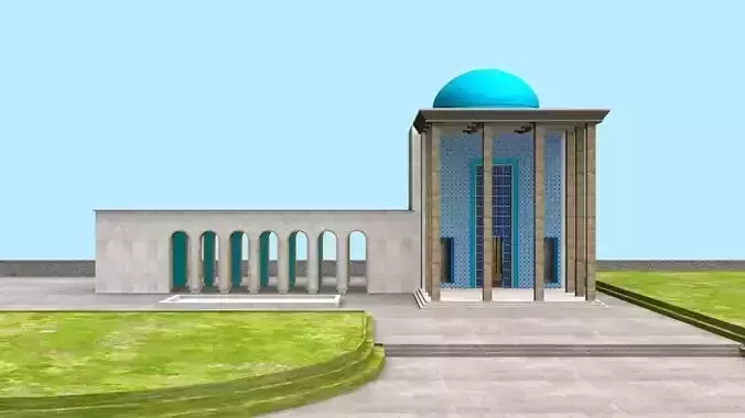 Saadi tomb Low-poly 3D model