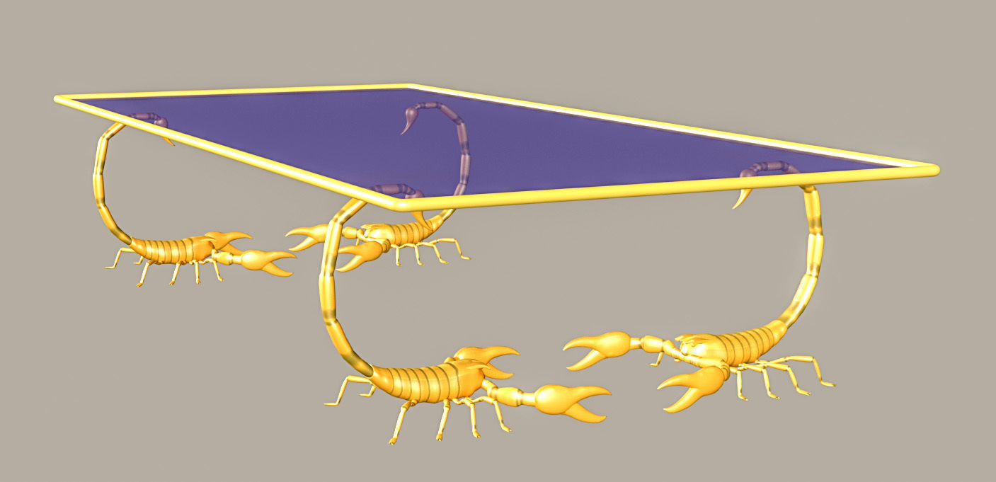 Table in the  scorpion style  3D model_6