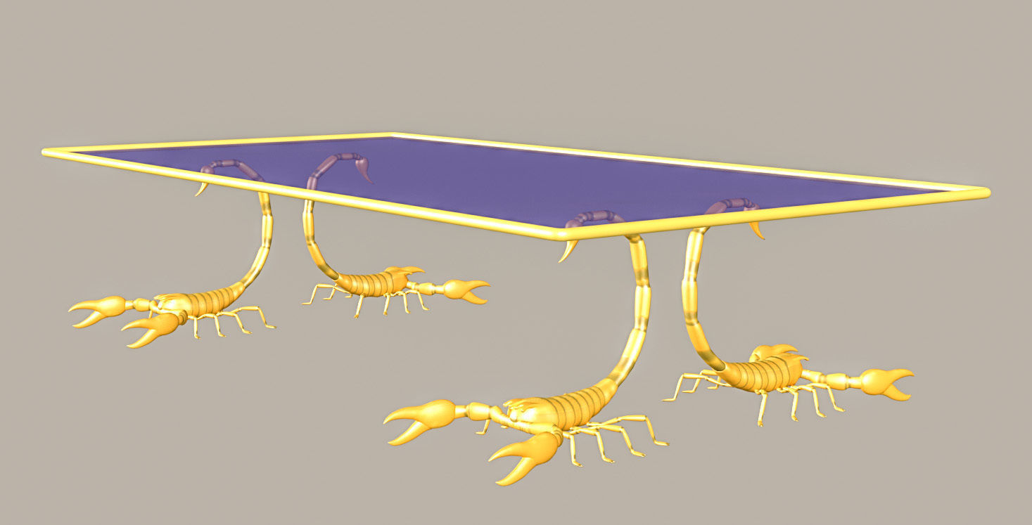Table in the  scorpion style  3D model_4