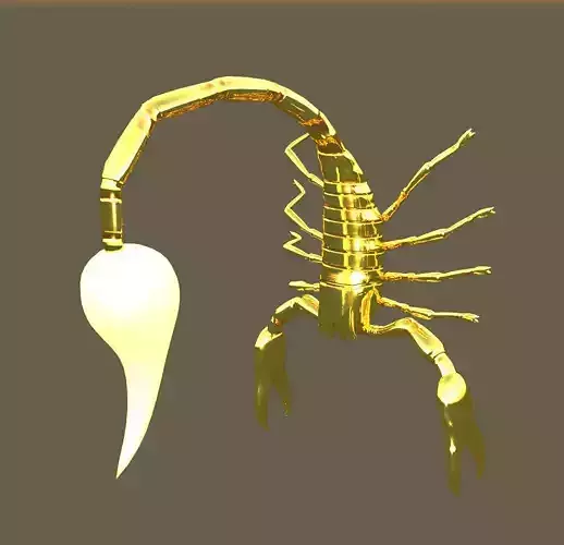 scorpion style wall lamp 3D model