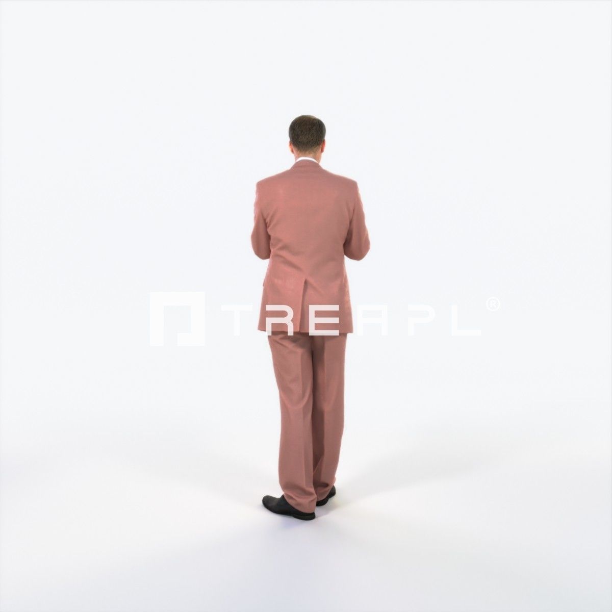 Mistery 07I Clapping Elegant Man Low-poly 3D model_4