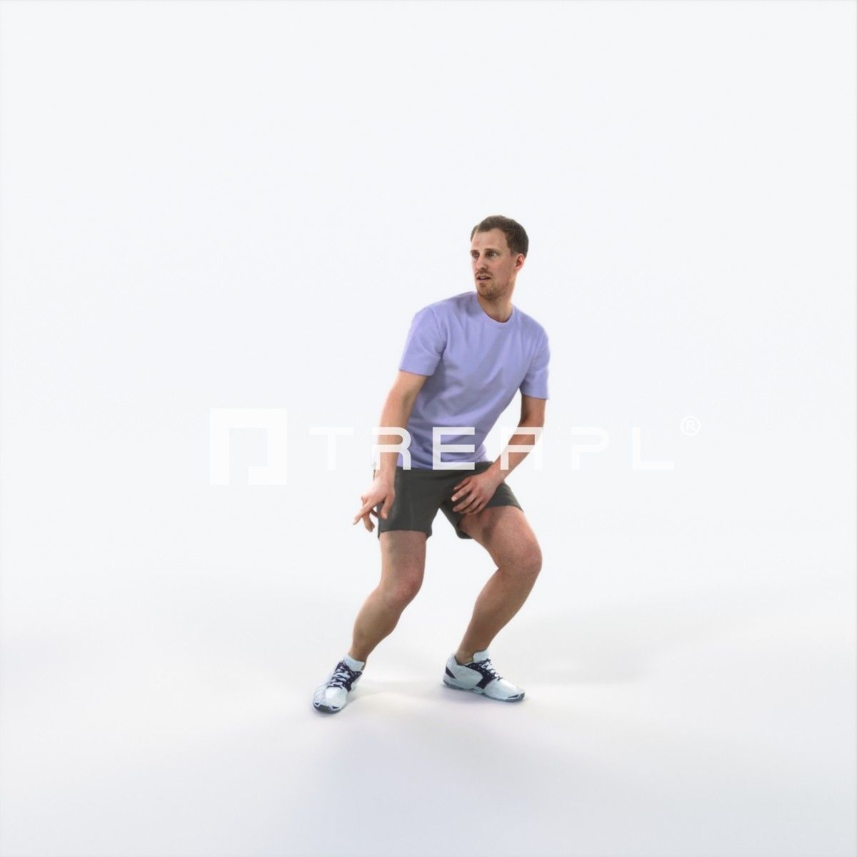 Mistery 08K Football Changing Direction Sports Man Low-poly 3D model_1