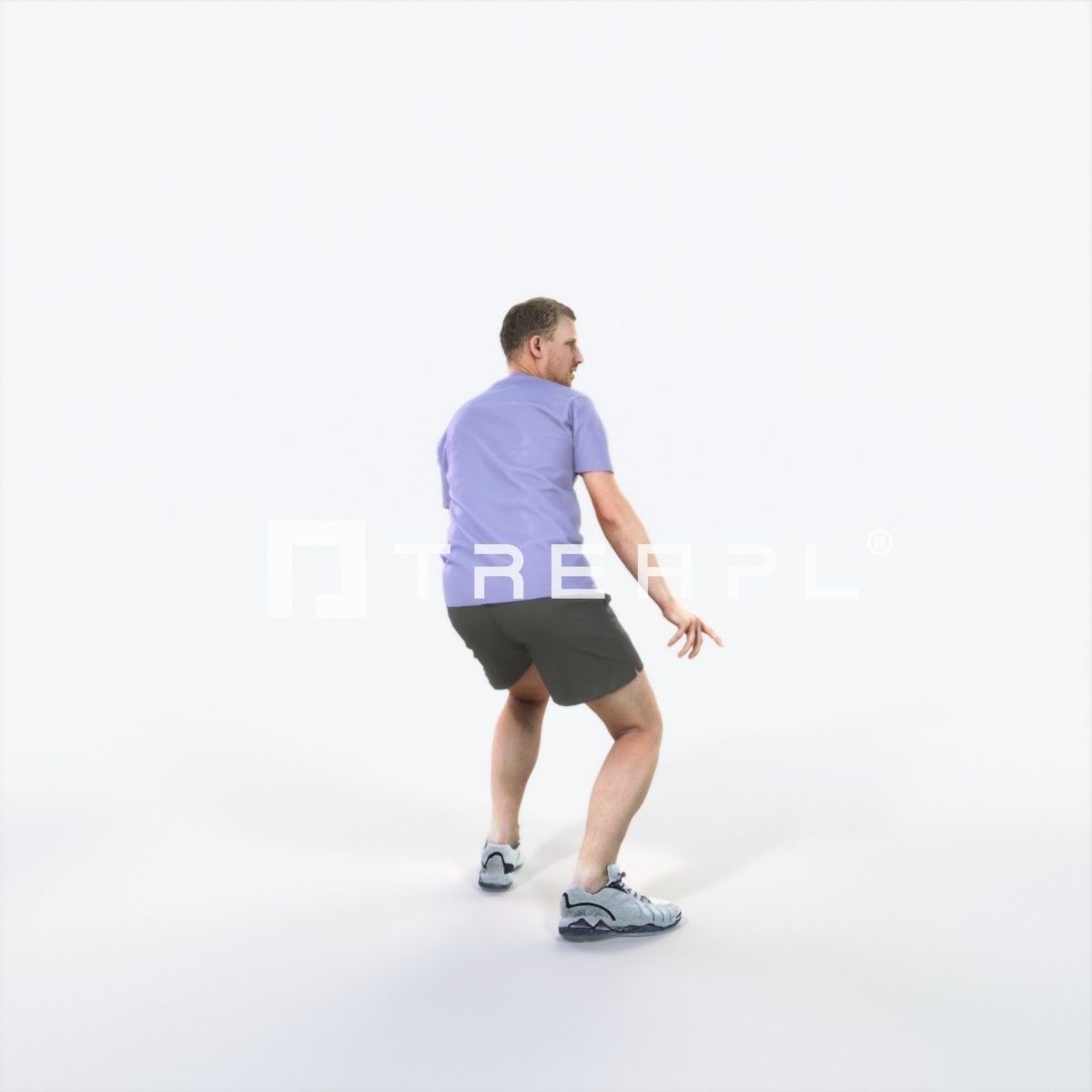 Mistery 08K Football Changing Direction Sports Man Low-poly 3D model_3