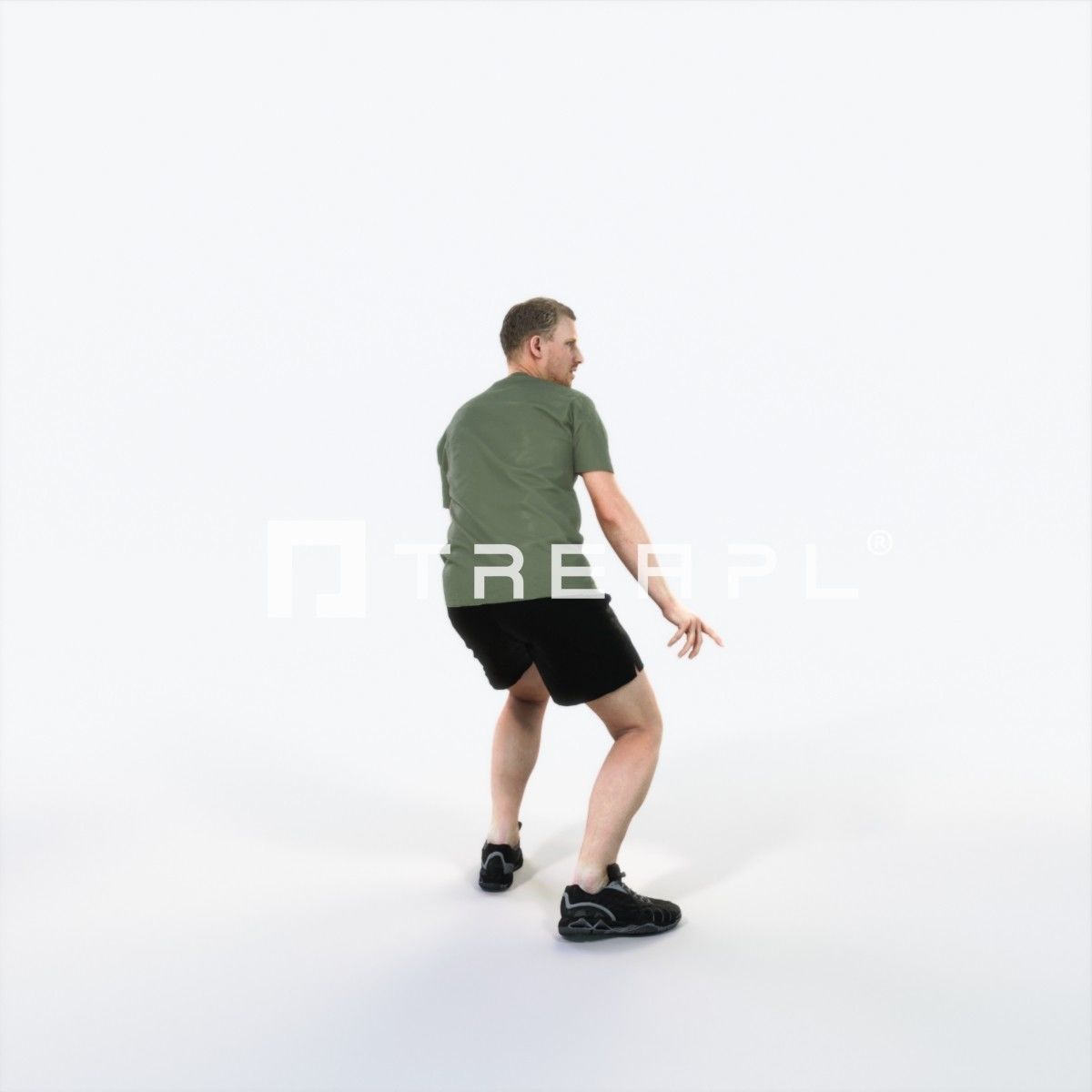 Mistery 08I Football Changing Direction Sports Man Low-poly 3D model_3