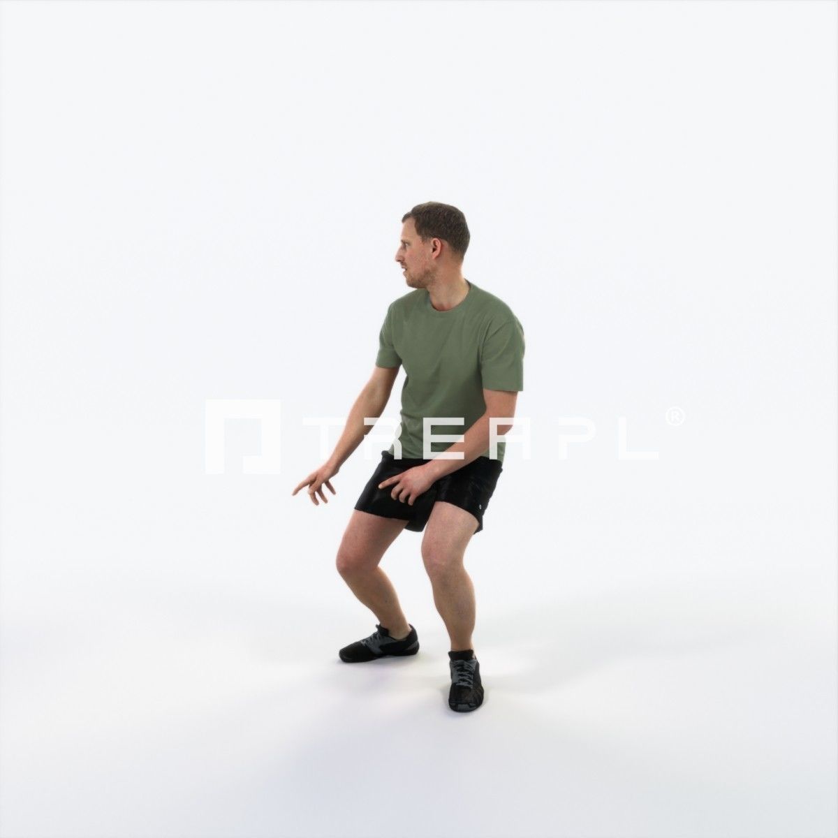 Mistery 08I Football Changing Direction Sports Man Low-poly 3D model_6