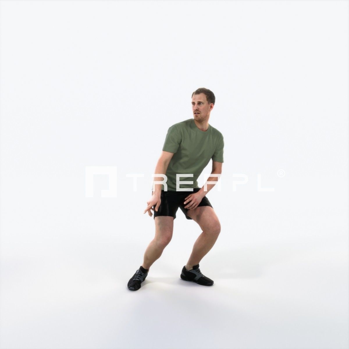 Mistery 08I Football Changing Direction Sports Man Low-poly 3D model_1