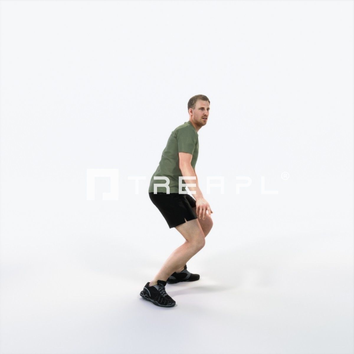 Mistery 08I Football Changing Direction Sports Man Low-poly 3D model_2