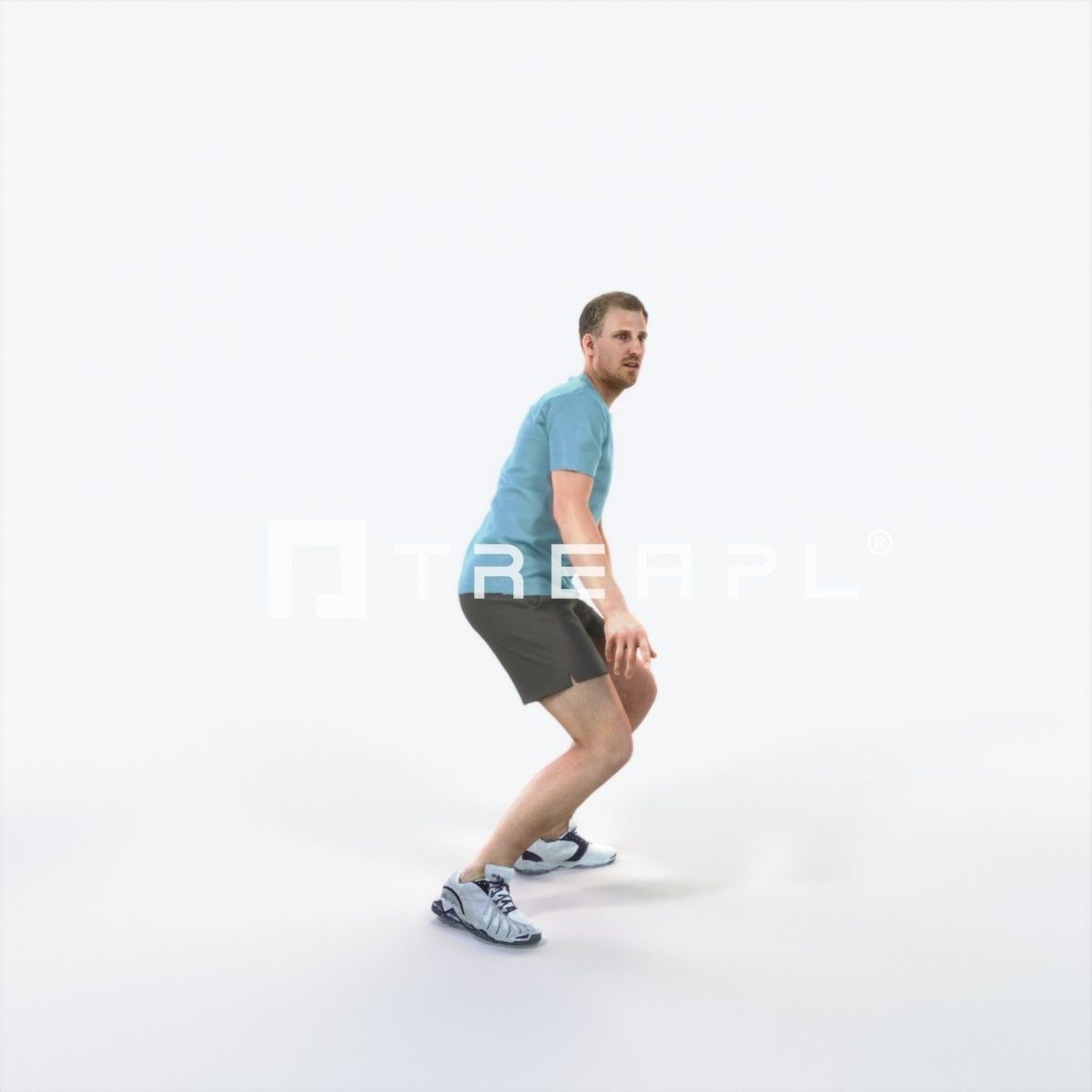 Mistery 08H Football Changing Direction Sports Man Low-poly 3D model_2