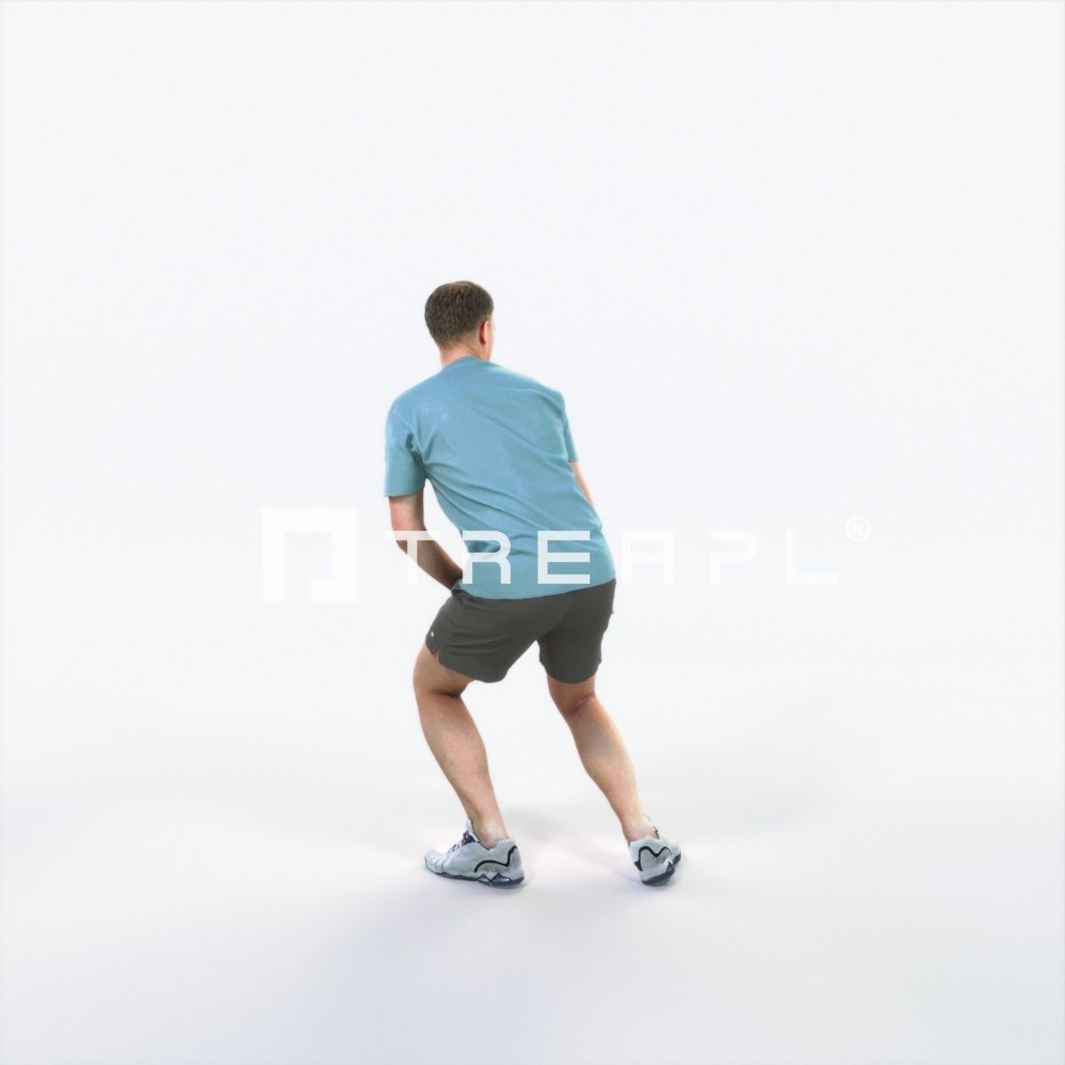 Mistery 08H Football Changing Direction Sports Man Low-poly 3D model_4