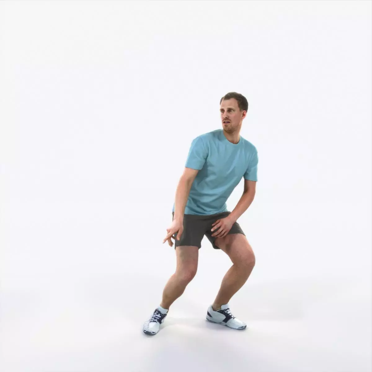 Mistery 08H Football Changing Direction Sports Man Low-poly 3D model_0