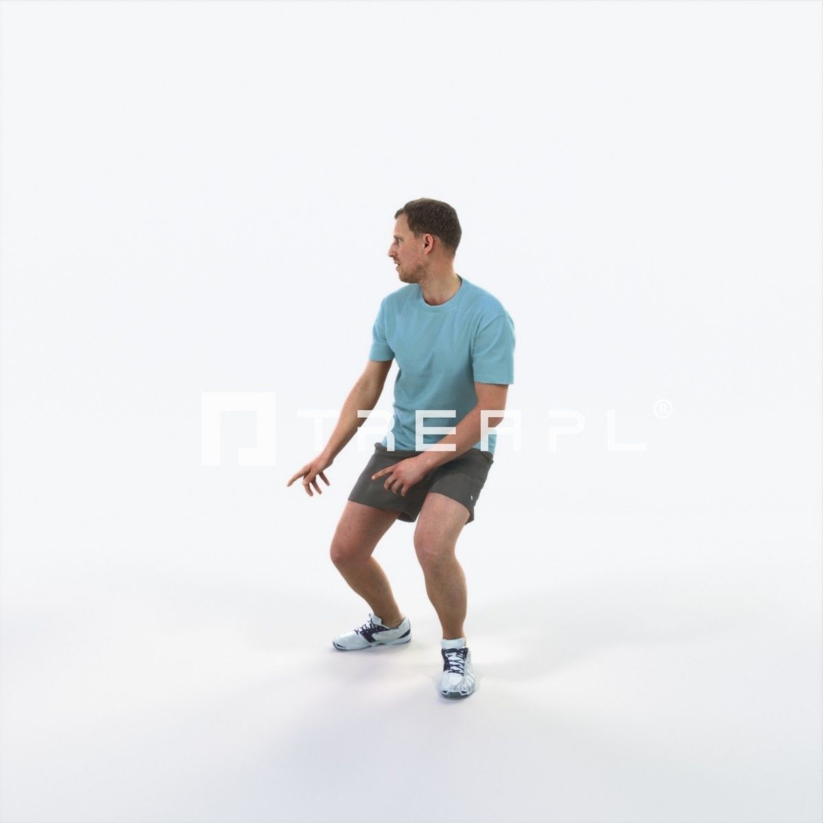 Mistery 08H Football Changing Direction Sports Man Low-poly 3D model_6