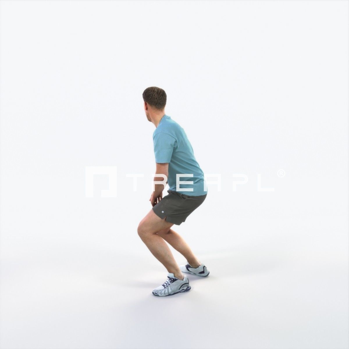 Mistery 08H Football Changing Direction Sports Man Low-poly 3D model_5