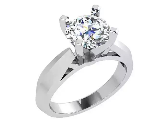 Round diamond ring 3736 3D print model