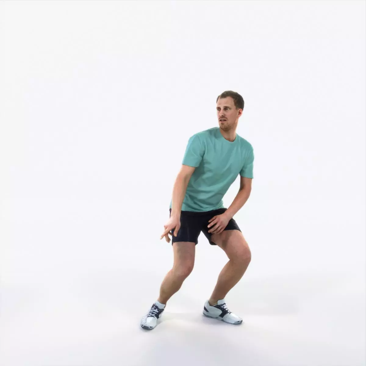 Mistery 08G Football Changing Direction Sports Man Low-poly 3D model_0