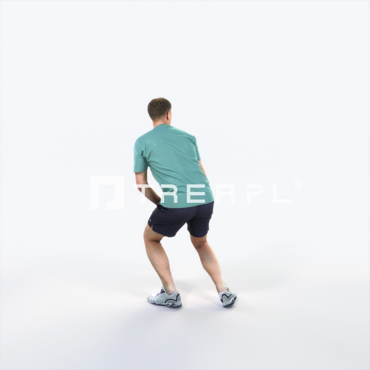 Mistery 08G Football Changing Direction Sports Man Low-poly 3D model_4