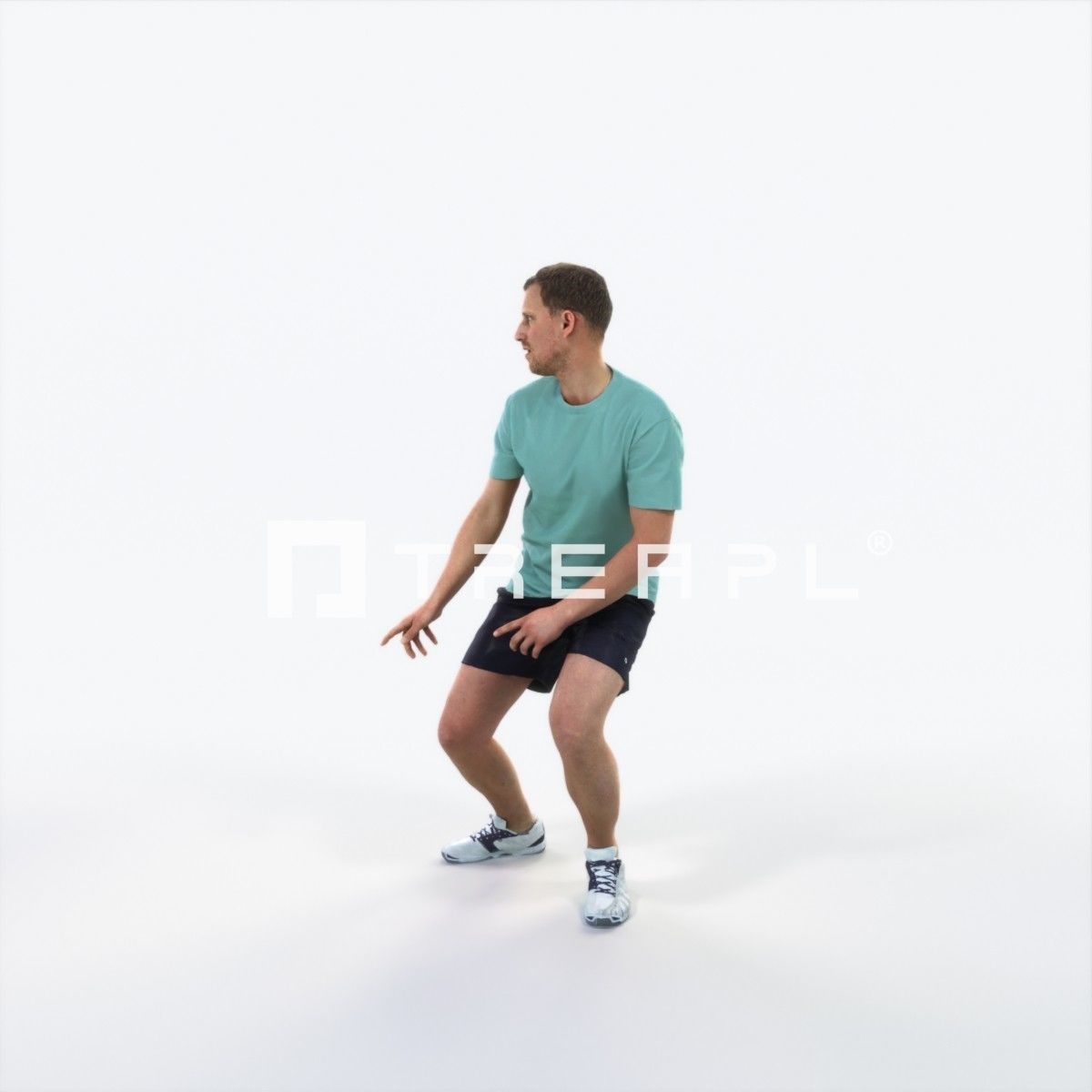 Mistery 08G Football Changing Direction Sports Man Low-poly 3D model_6