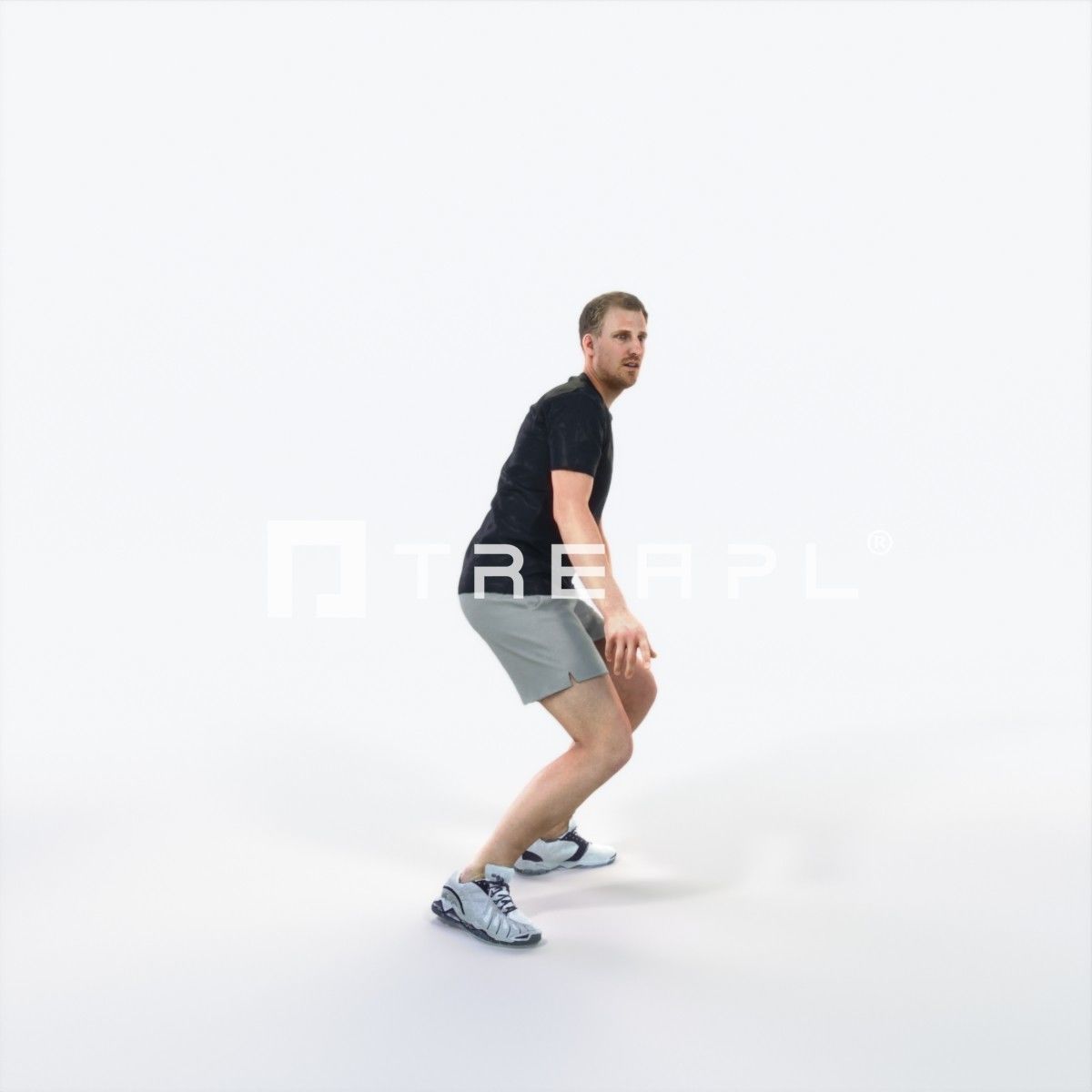 Mistery 08E Football Changing Direction Sports Man Low-poly 3D model_2