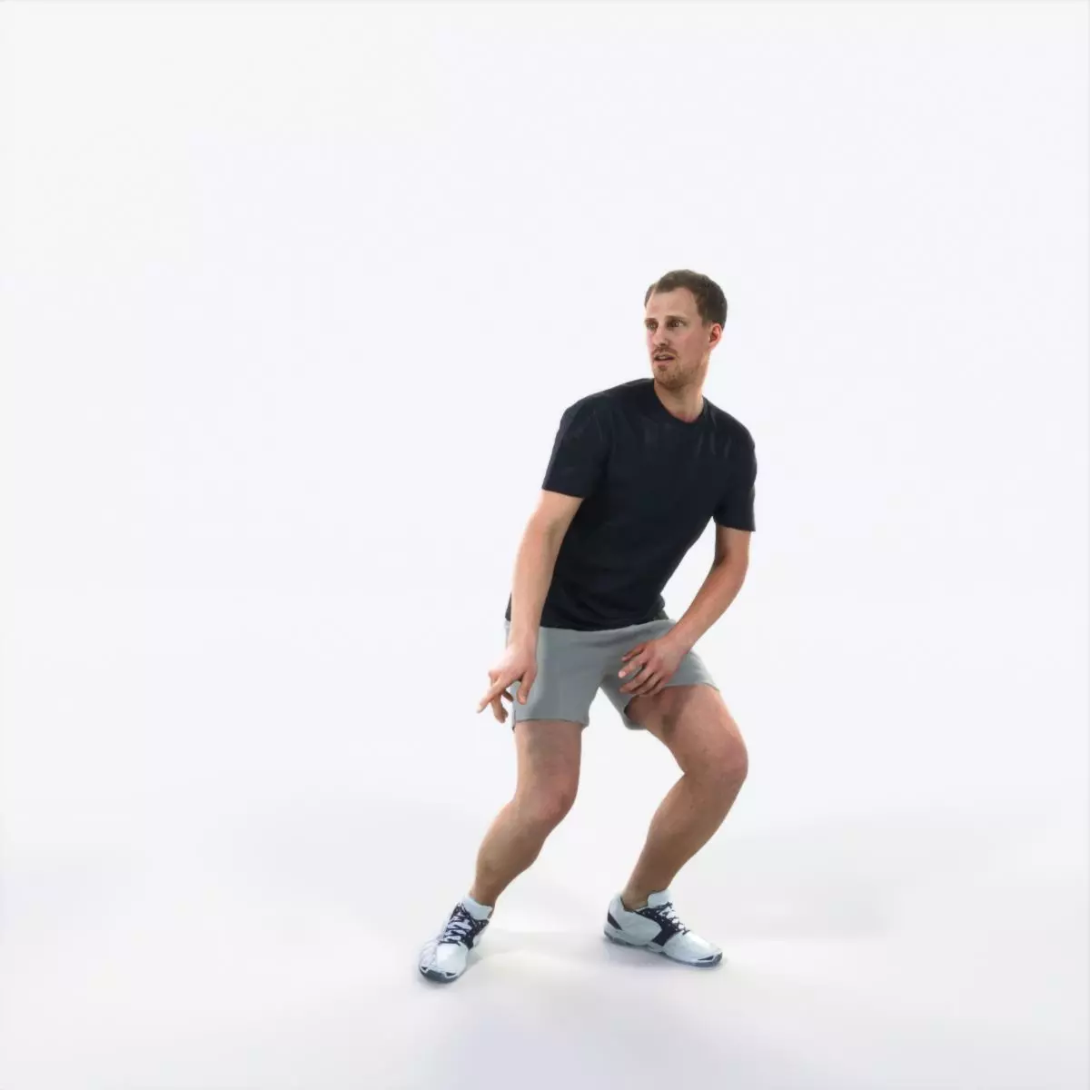 Mistery 08E Football Changing Direction Sports Man Low-poly 3D model_0