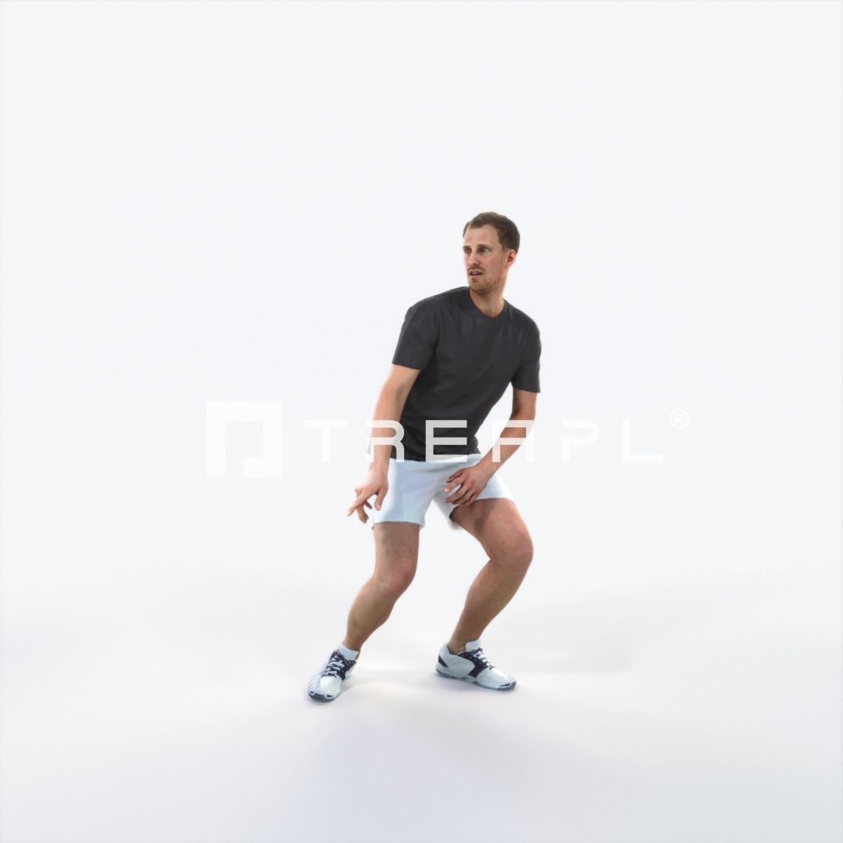 Mistery 08D Football Changing Direction Sports Man Low-poly 3D model_1