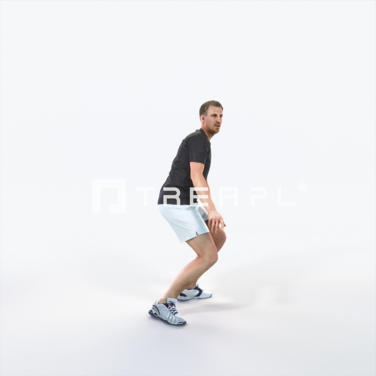 Mistery 08D Football Changing Direction Sports Man Low-poly 3D model_2