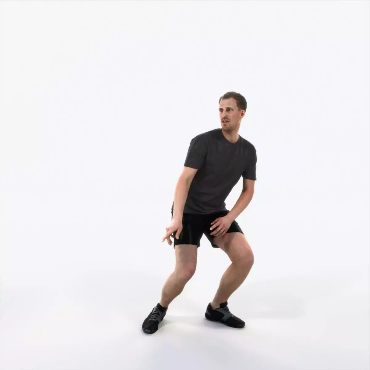 Mistery 08B Football Changing Direction Sports Man Low-poly 3D model_0